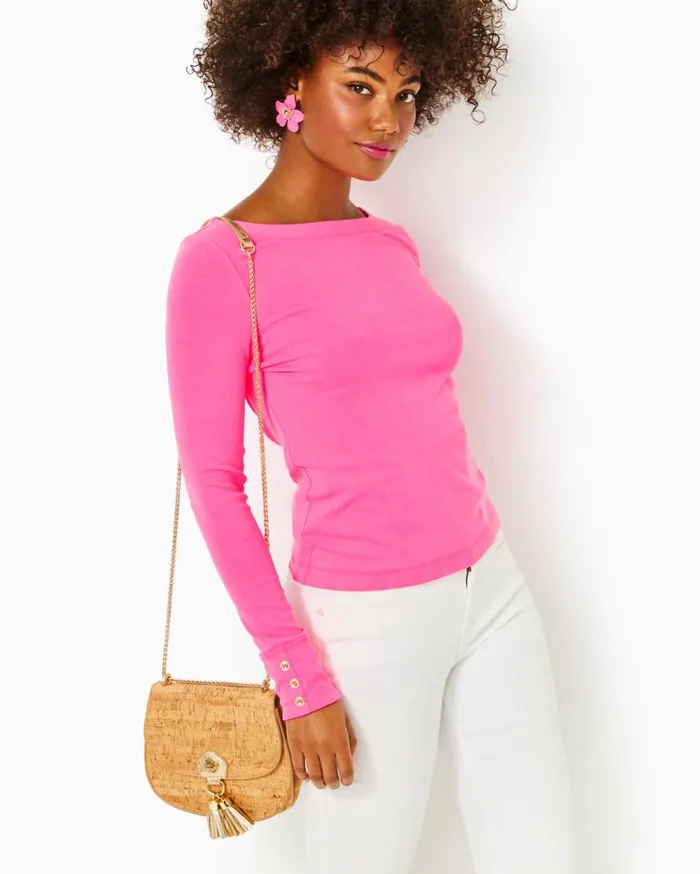 Women Lilly Pulitzer Tops Jadah Knit Top Roxie Pink Women Lilly Pulitzer Tops Jadah Knit Top Roxie Pink