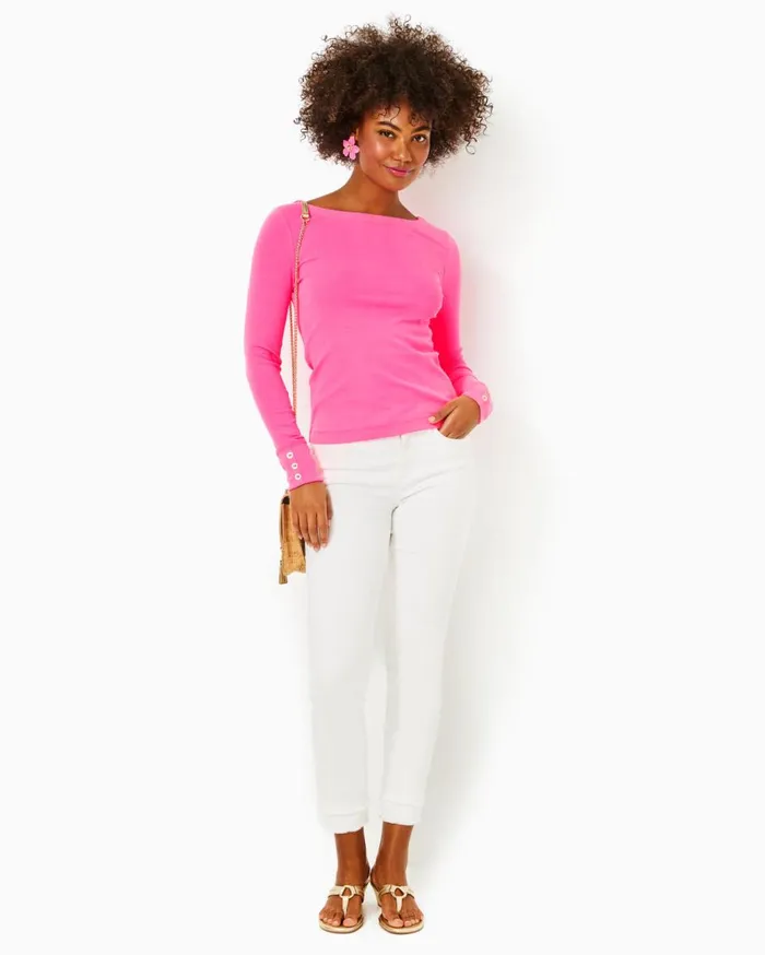 Women Lilly Pulitzer Tops Jadah Knit Top Roxie Pink Women Lilly Pulitzer Tops Jadah Knit Top Roxie Pink