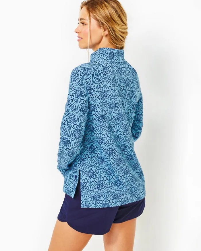 Women Lilly Pulitzer Tops Playa Bonita Cotton Pullover Mulberry Women Lilly Pulitzer Tops Playa Bonita Cotton Pullover Mulberry