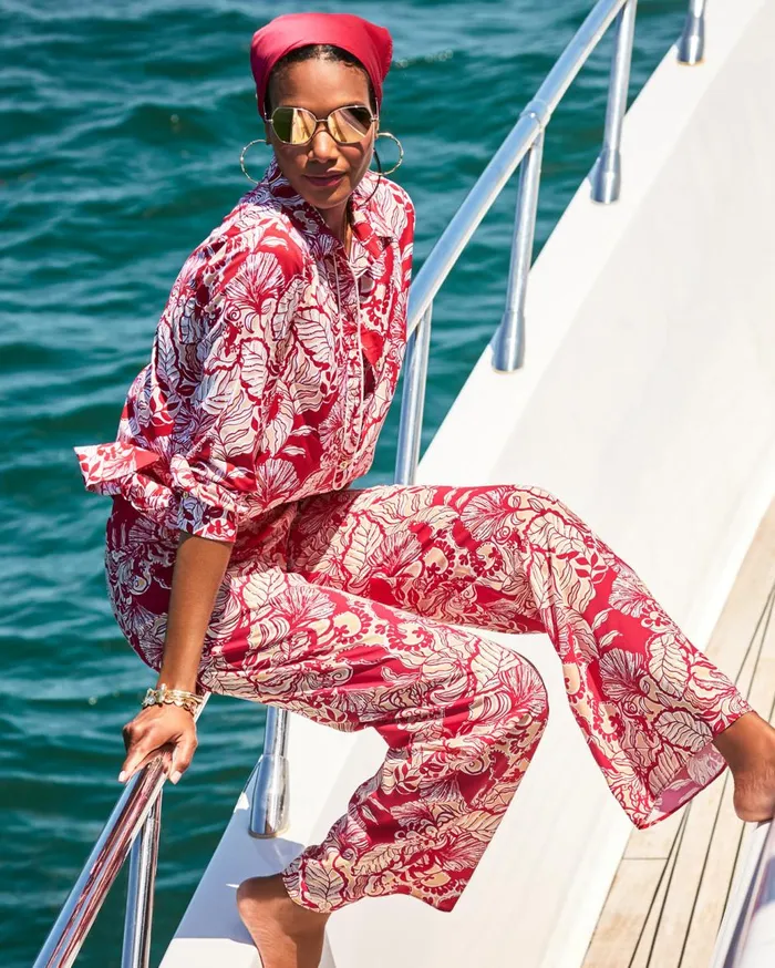 Women Lilly Pulitzer Tops UPF 50 Giavana Tunic Poinsettia Red Island Vibes Women Lilly Pulitzer Tops UPF 50 Giavana Tunic Poinsettia Red Island Vibes
