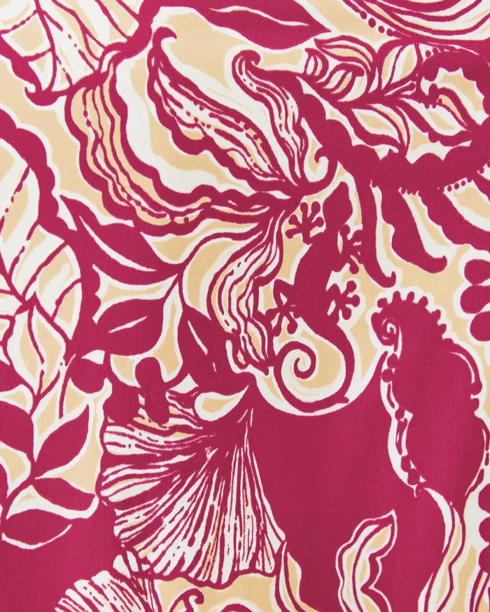 Women Lilly Pulitzer Tops UPF 50 Giavana Tunic Poinsettia Red Island Vibes Women Lilly Pulitzer Tops UPF 50 Giavana Tunic Poinsettia Red Island Vibes