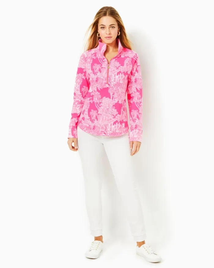 Women Lilly Pulitzer Tops UPF 50 Skipper Popover Bali Blue Lilly Loves Cape Cod Women Lilly Pulitzer Tops UPF 50 Skipper Popover Bali Blue Lilly Loves Cape Cod