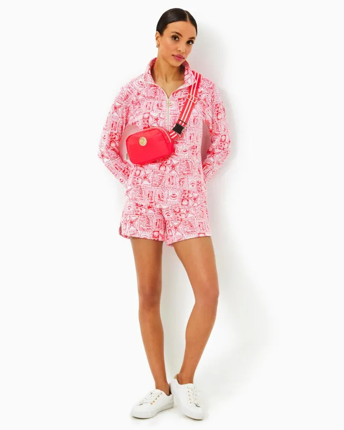 Women Lilly Pulitzer Tops UPF 50 Skipper Popover Multi Grove Garden