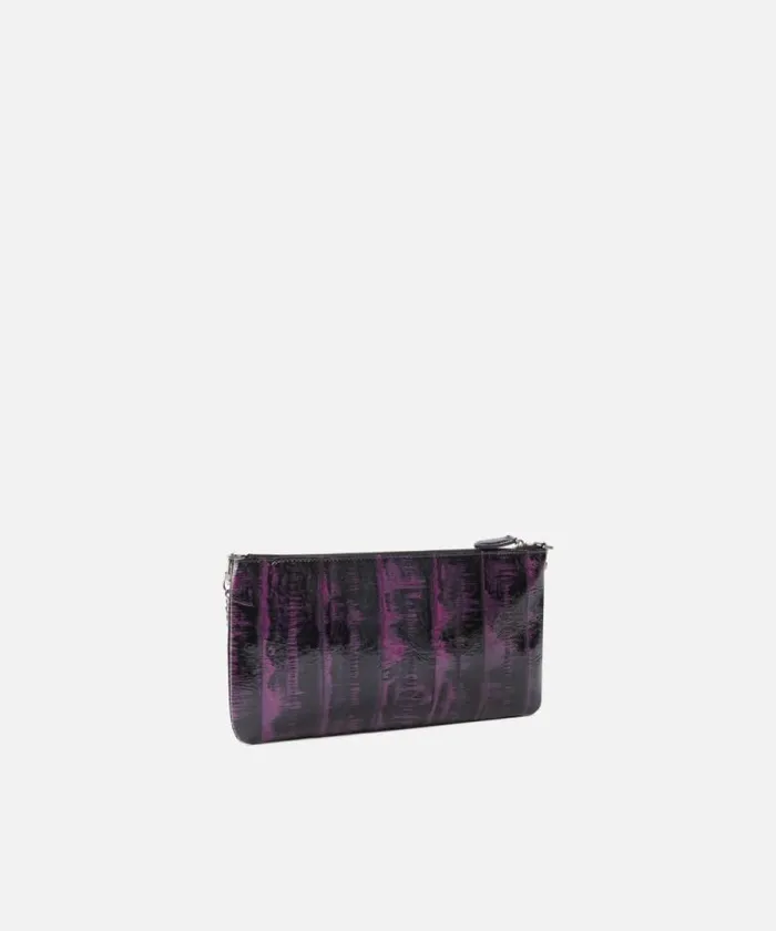 Women Limited Edition Pinko PINKO Galleria Clutch Bag In Eel Skin With Shoulder Strap Pinkblackold Silver Women Limited Edition Pinko PINKO Galleria Clutch Bag In Eel Skin With Shoulder Strap Pinkblackold Silver