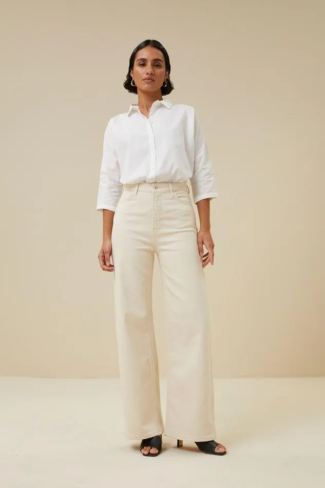 Women Lina Rw Pant Raw White Bybar Jeans
