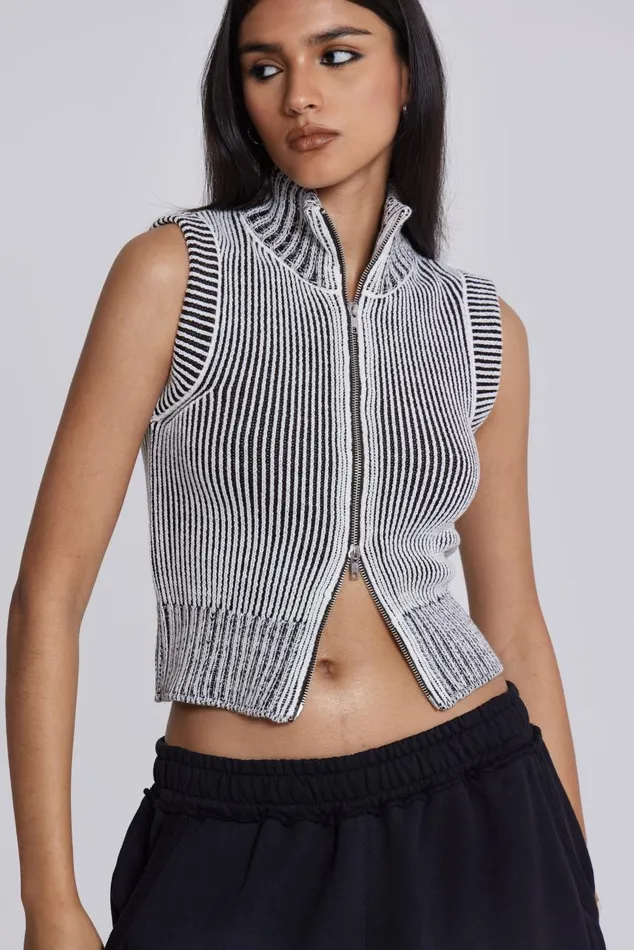 Women Maddox Sleeveless Knitted Top Jaded London Knitwear