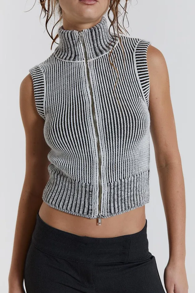 Women Maddox Sleeveless Knitted Top Jaded London Knitwear