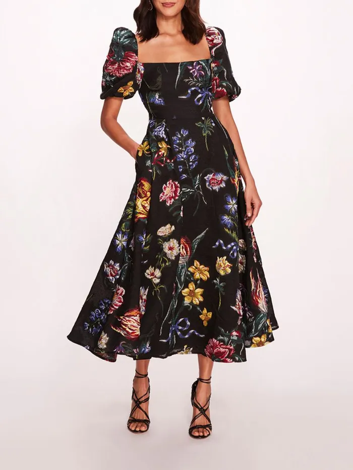 Women Marchesa Dresses Alexander Bubble Dress Black Multi
