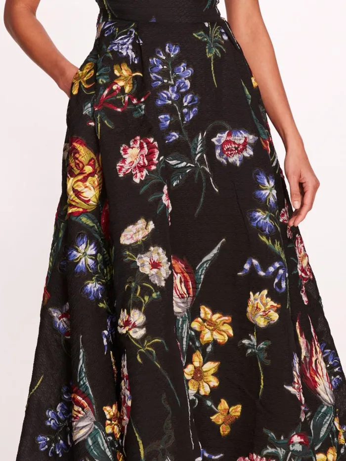 Women Marchesa Dresses Alexander Bubble Dress Black Multi Women Marchesa Dresses Alexander Bubble Dress Black Multi