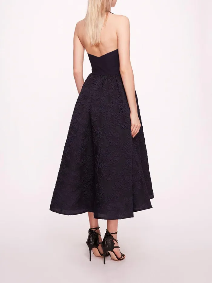 Women Marchesa Dresses Calathea Halter Dress Navy Women Marchesa Dresses Calathea Halter Dress Navy