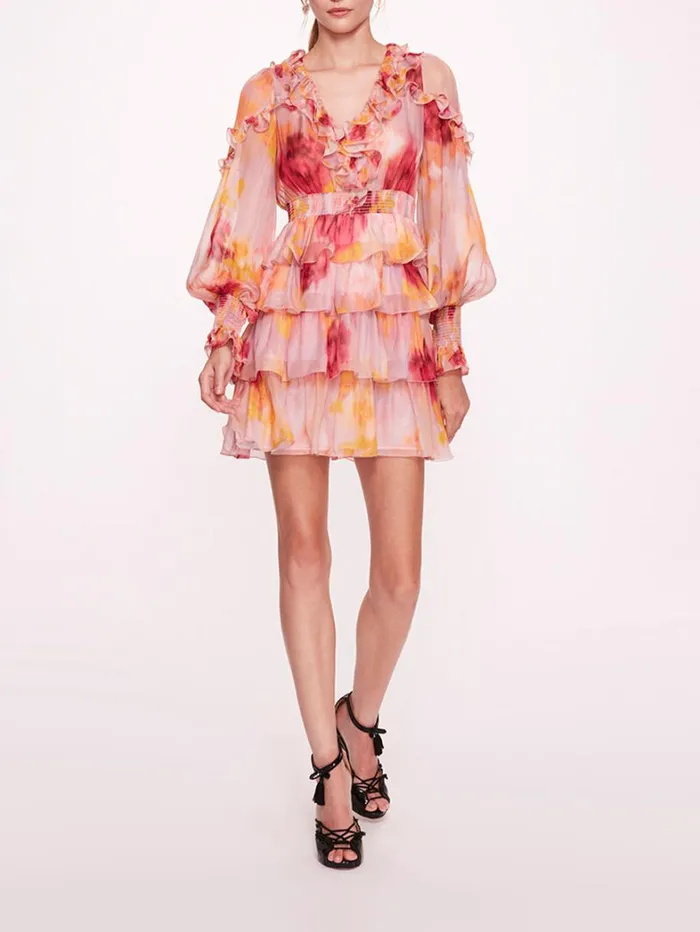 Women Marchesa Dresses Orchid Pink Multi