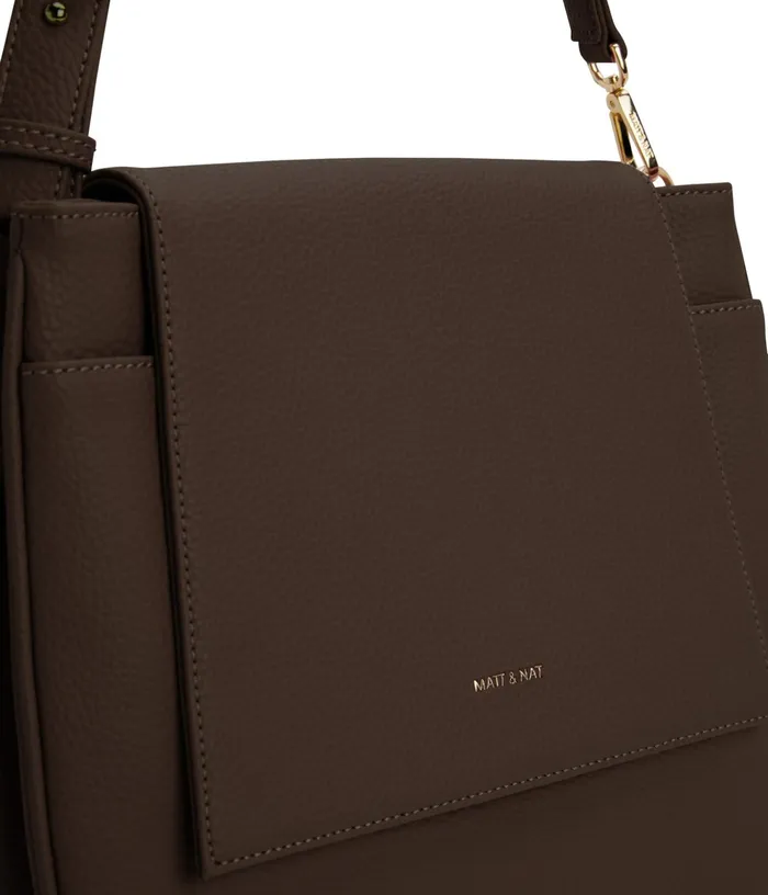 Women Match Vegan Shoulder Bag 8211 Purity Chocolate Matt and Nat Shoulder Bags