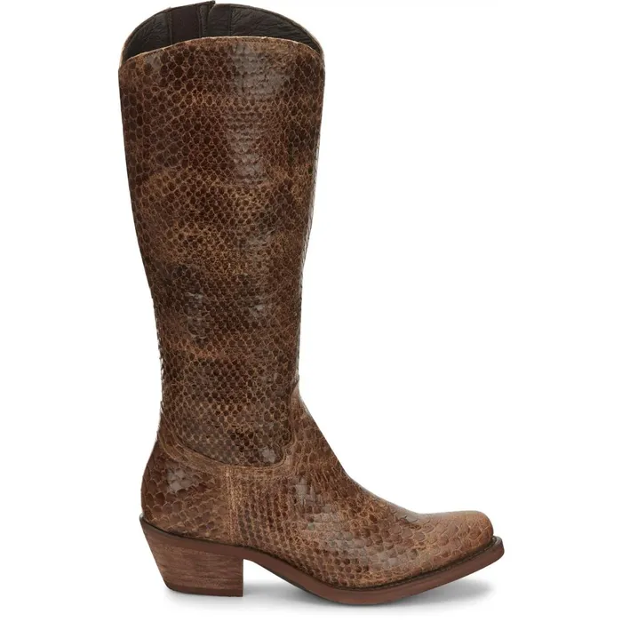 WOMEN Mcalester 15034 PullOn Womens Boot Cedar Viper Print Justin Boots Western