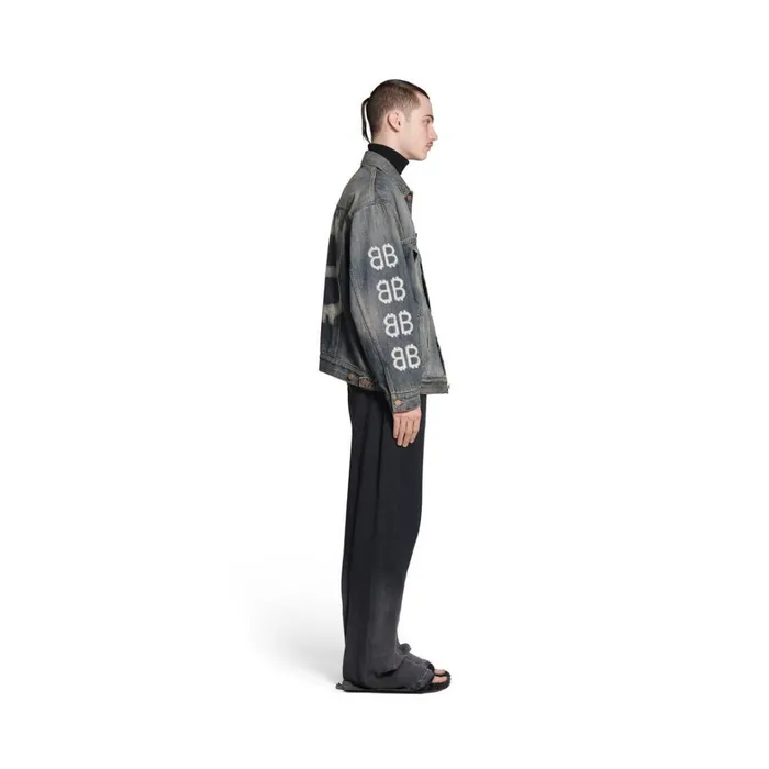 WomenMen Coats and Jackets Balenciaga Crypto Large Fit Jacket In Light Blue