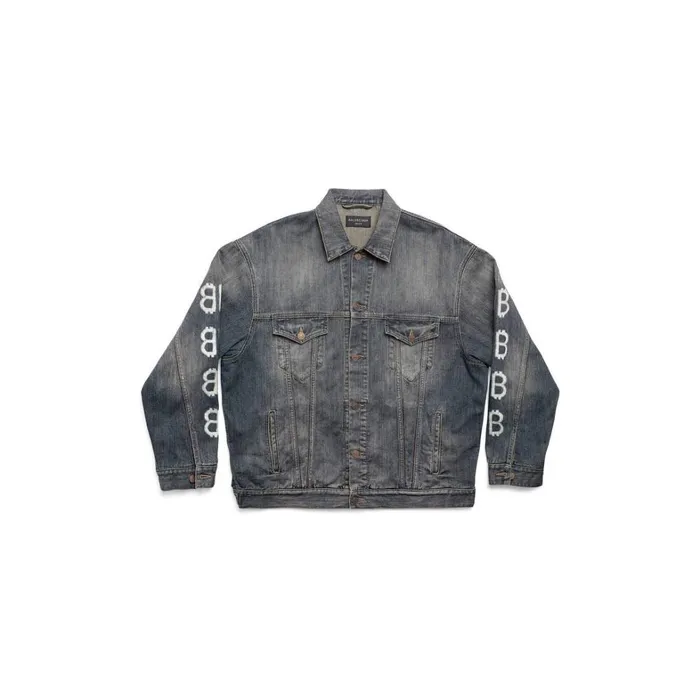 WomenMen Coats and Jackets Balenciaga Crypto Large Fit Jacket In Light Blue