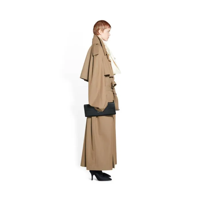 WomenMen Coats and Jackets Balenciaga Oversized Trench Coat In Beige