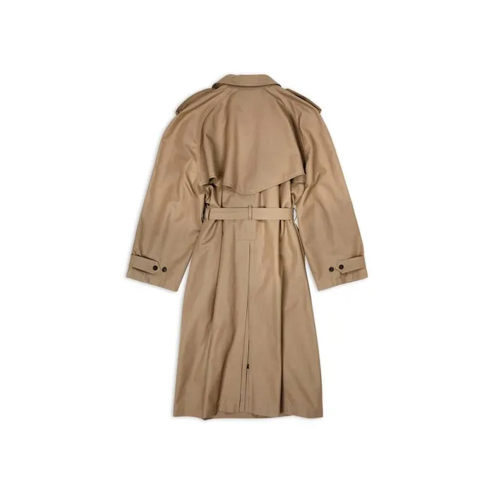 WomenMen Coats and Jackets Balenciaga Oversized Trench Coat In Beige
