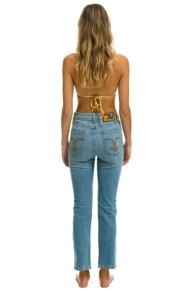 WomenMen Denim Aviator Nation High Rise Slim Boot Jean 8211 Vintage
