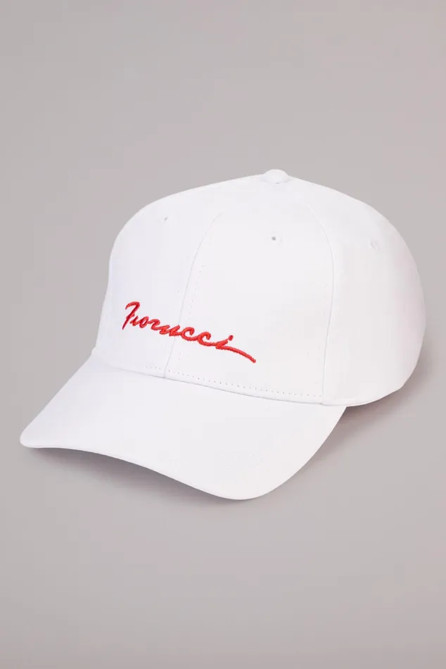 WomenMen Fiorucci Hats Squiggle Logo Cap White