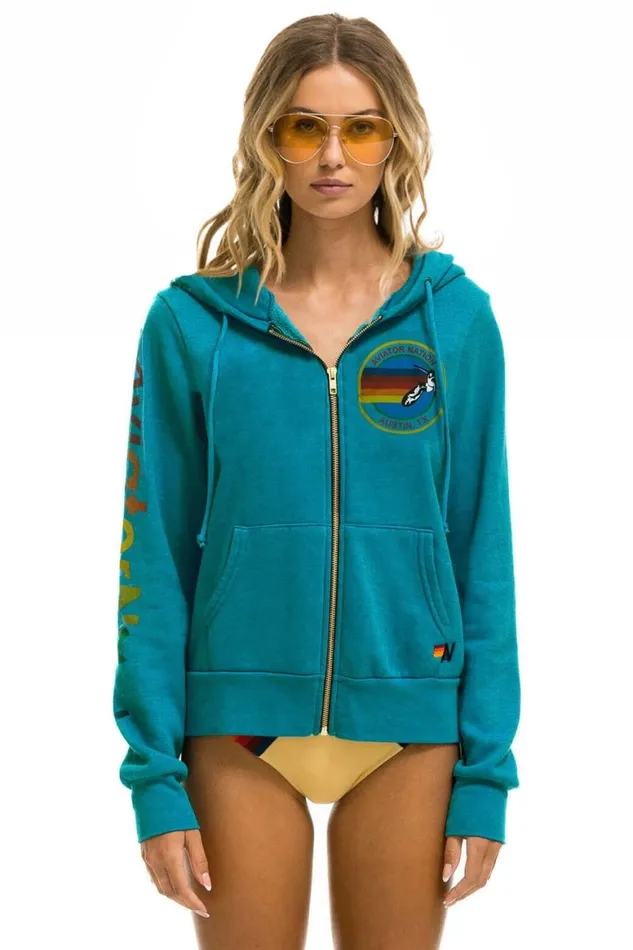 WomenMen Hoodies Aviator Nation Austin Hoodie 8211 Teal