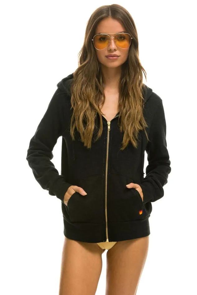 WomenMen Hoodies Aviator Nation Locals Only Hoodie 8211 Black