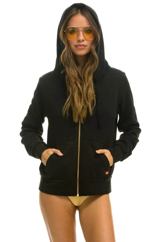 WomenMen Hoodies Aviator Nation Locals Only Hoodie 8211 Black