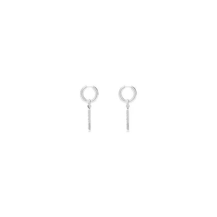 WomenMen Jewellery Balenciaga Skate Tag Earrings In Silver