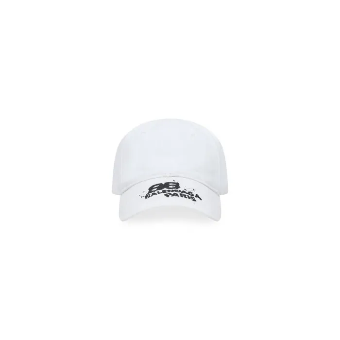 WomenMen Scarves and Caps Balenciaga Handdrawn Bb Icon Cap In White
