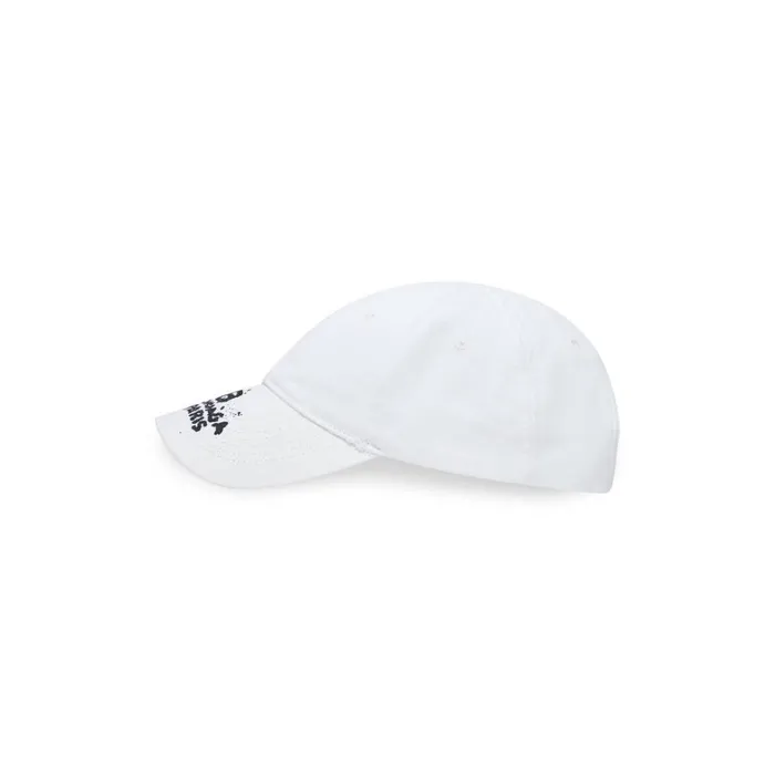 WomenMen Scarves and Caps Balenciaga Handdrawn Bb Icon Cap In White