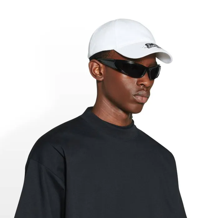 WomenMen Scarves and Caps Balenciaga Handdrawn Bb Icon Cap In White