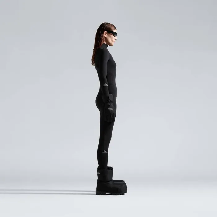 WomenMen Ski Balenciaga Skiwear 8211 3b Sports Icon Half Zip Fitted Top In Black