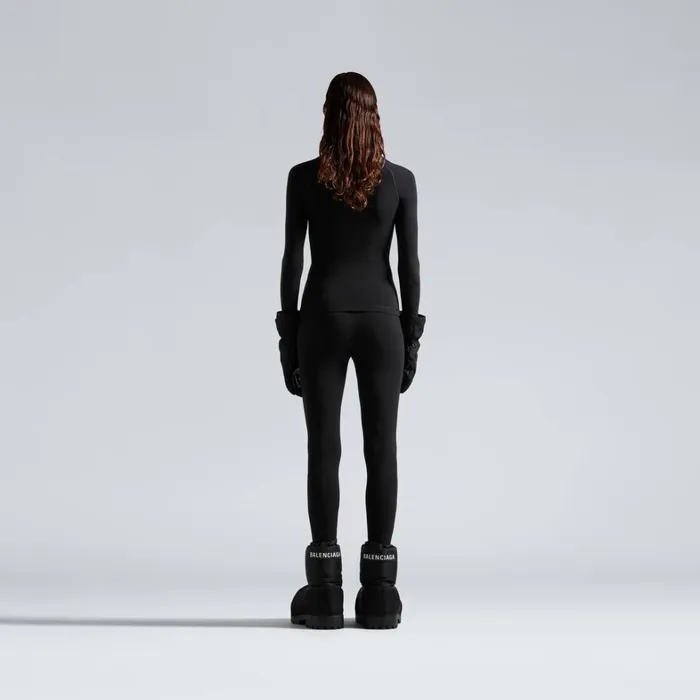 WomenMen Ski Balenciaga Skiwear 8211 3b Sports Icon Half Zip Fitted Top In Black