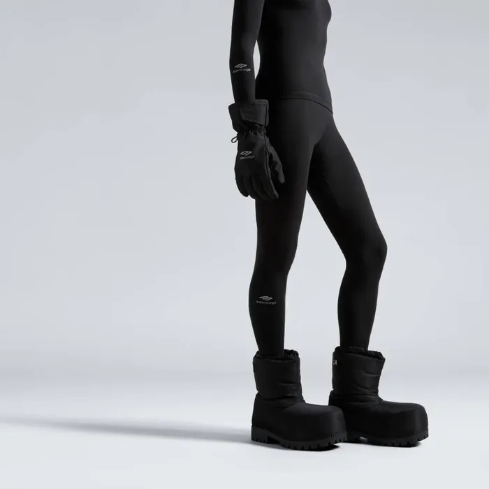 WomenMen Ski Balenciaga Skiwear 8211 3b Sports Icon Ski Leggings In Black