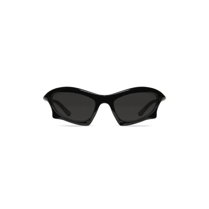 WomenMen Sunglasses Balenciaga Bat Rectangle Sunglasses In Black