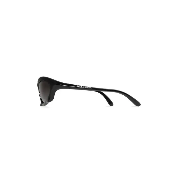 WomenMen Sunglasses Balenciaga Bat Rectangle Sunglasses In Black