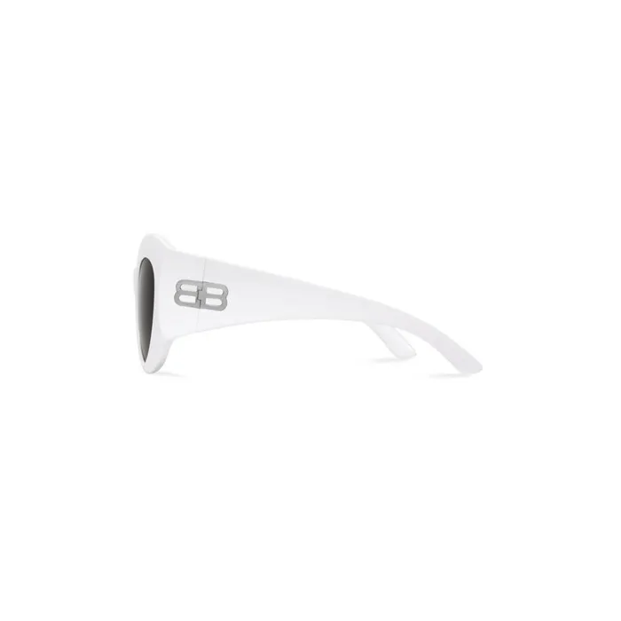 WomenMen Sunglasses Balenciaga Hourglass Round Sunglasses In White