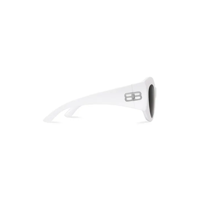 WomenMen Sunglasses Balenciaga Hourglass Round Sunglasses In White