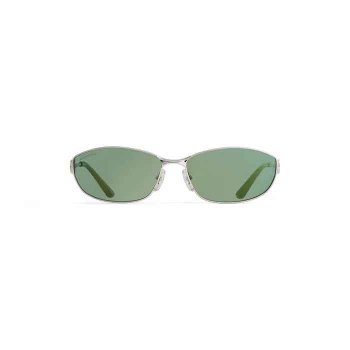WomenMen Sunglasses Balenciaga Mercury Oval Sunglasses In Silver