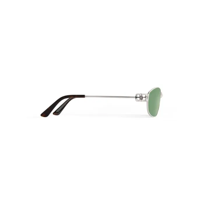 WomenMen Sunglasses Balenciaga Mercury Oval Sunglasses In Silver