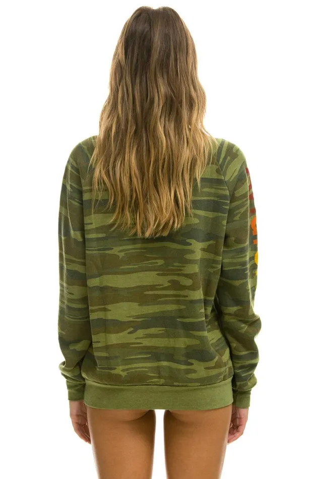 WomenMen Sweatshirts Aviator Nation Mill Valley Sweatshirt 8211 Camo