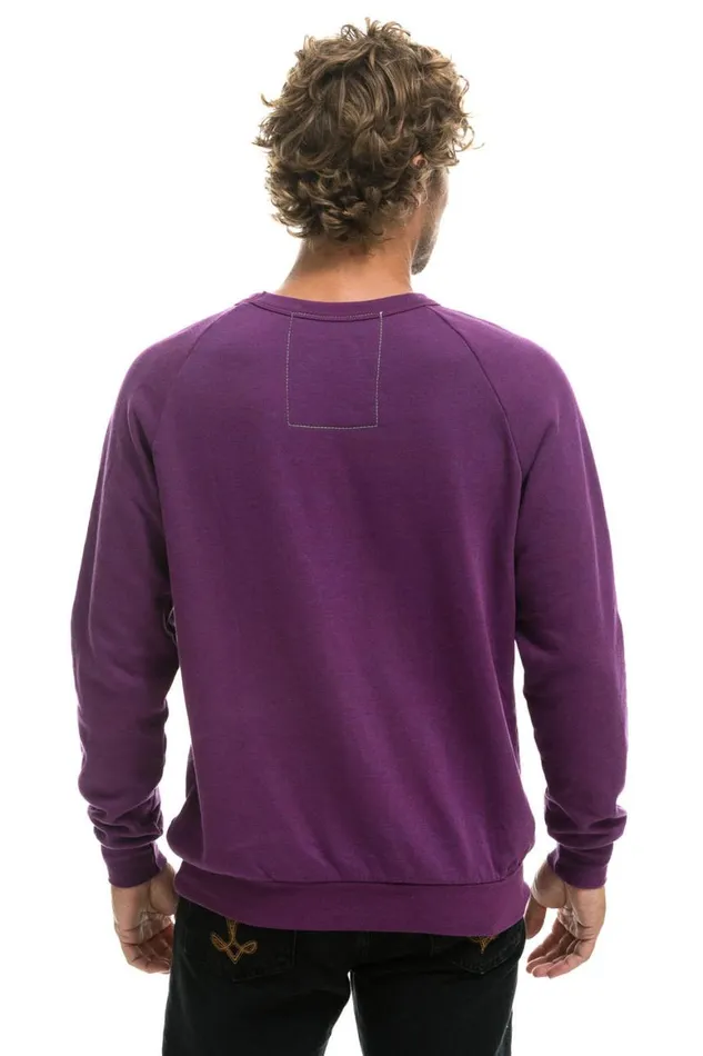 WomenMen Sweatshirts Aviator Nation Never Stop Chasing Rainbows Crew Sweatshirt 8211 Purple