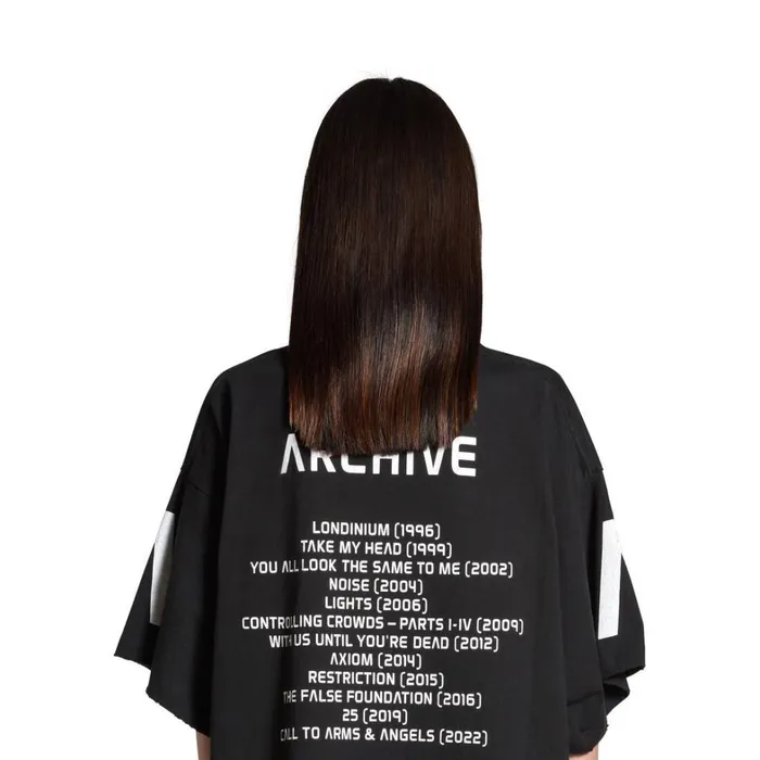 WomenMen Tshirts Balenciaga Balenciaga Music Archive Series Connected Tshirt Oversized In Blackwhite