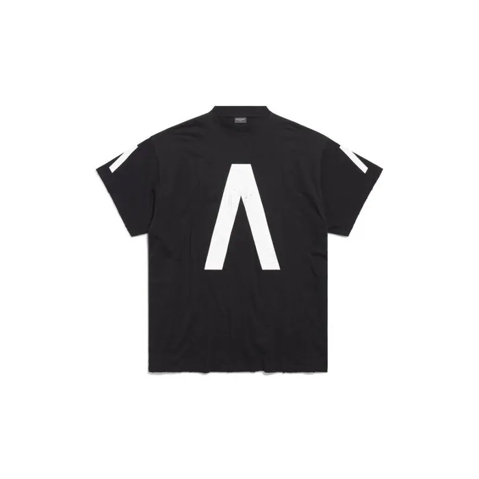 WomenMen Tshirts Balenciaga Balenciaga Music Archive Series Connected Tshirt Oversized In Blackwhite