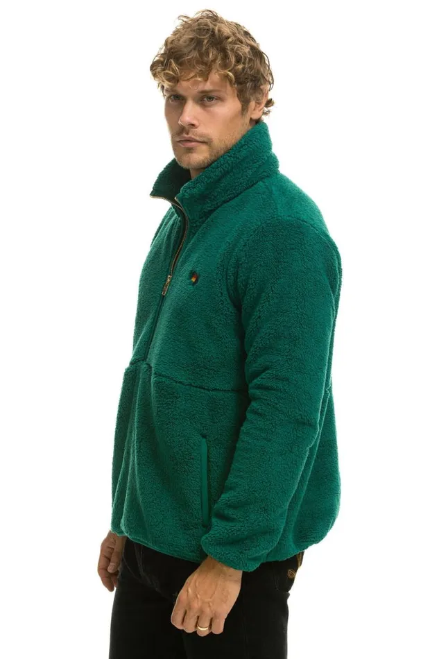WomenMen Teddy Jackets Aviator Nation Teddy Unisex Half Zip Jacket 8211 Amazon