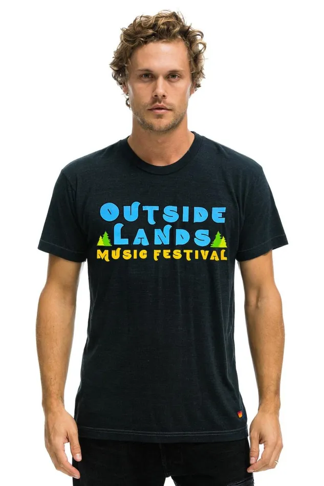WomenMen Tees Aviator Nation Outside Lands 2024 Unisex Crew Tee 8211 Charcoal WomenMen Tees Aviator Nation Outside Lands 2024 Unisex Crew Tee 8211 Charcoal