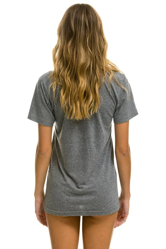 WomenMen Tees Aviator Nation Signature Aspen Tee 8211 Heather Grey