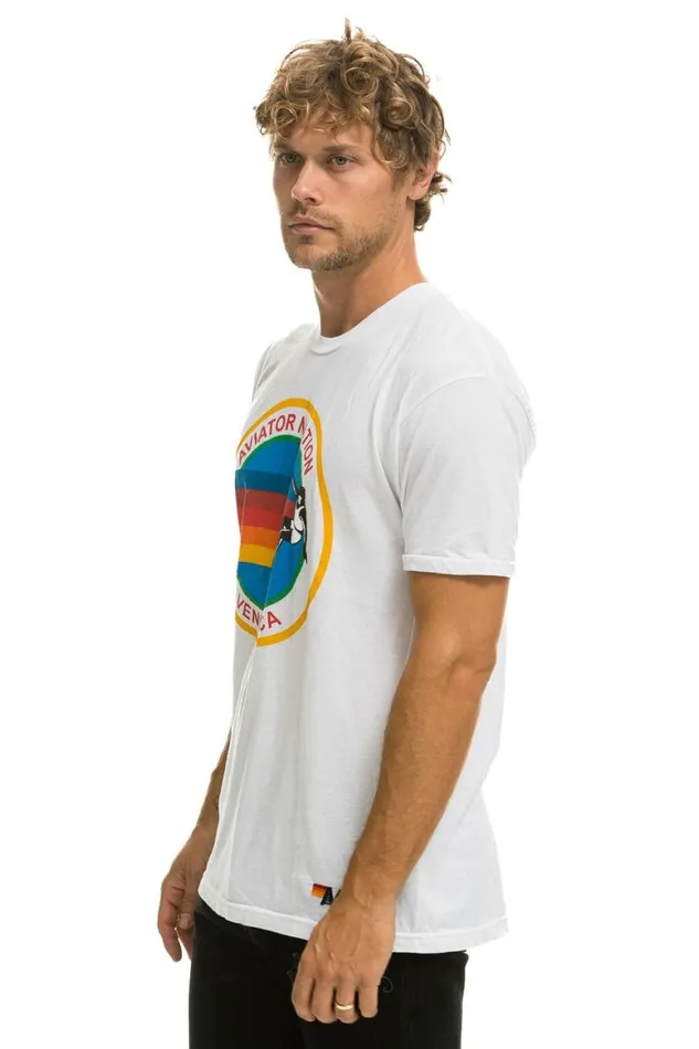 WomenMen Tees Aviator Nation Signature Tee 8211 White