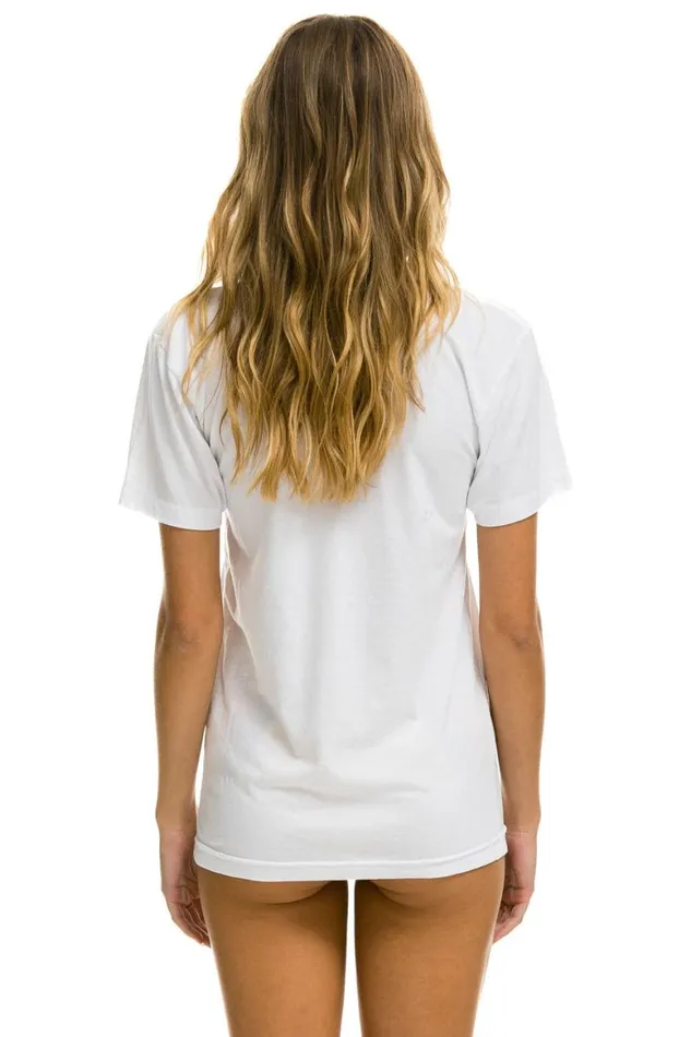 WomenMen Tees Aviator Nation Signature Tee 8211 White