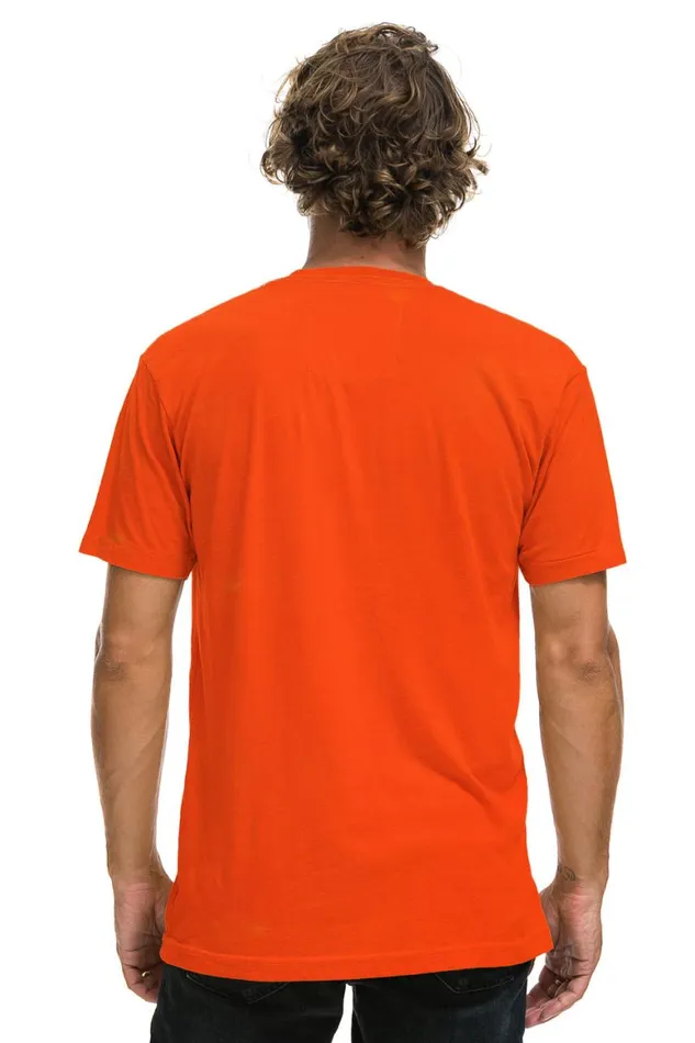 WomenMen Tees Aviator Nation University Of Texas Crew Tee Shirt 8211 Orange