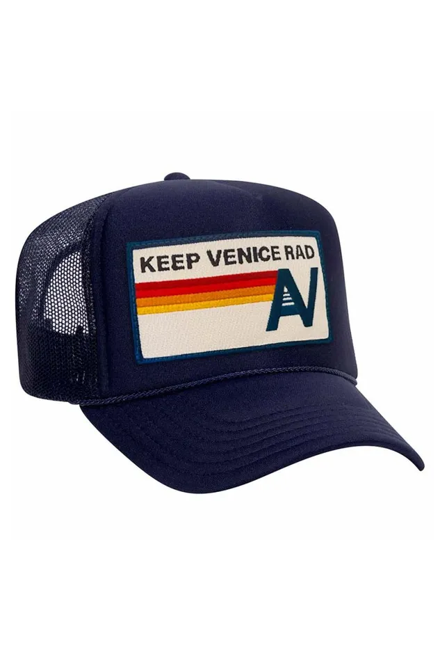 WomenMen Trucker Hats Aviator Nation Keep Venice Rad 8211 Vintage Low Rise Trucker